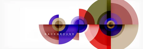 Formas redondas vetor abstrato fundo. Moda círculo formas composição vetor —  Vetores de Stock