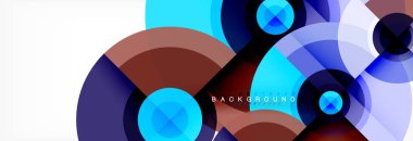En az geometrik daireler ve üçgenler soyut arka plan, techno modern tasarımı, afişi şablonu