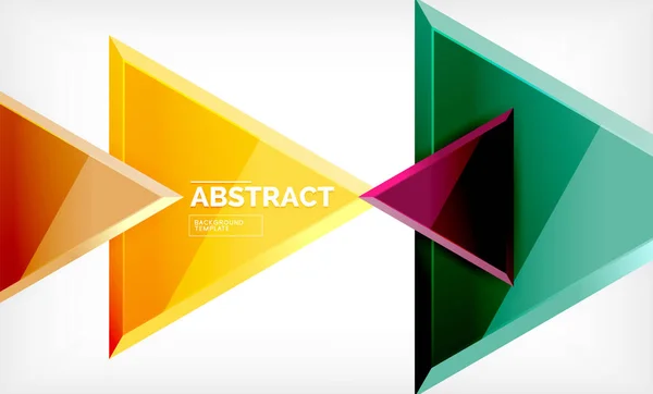 Tech futuristische geometrische 3D-vormen, minimale abstract achtergrond — Stockvector