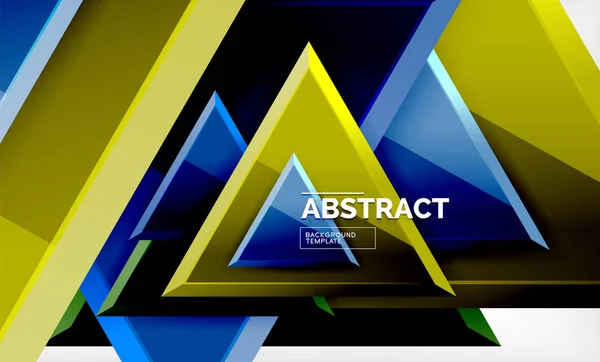 Tech futurista formas geométricas 3d, fondo abstracto mínimo — Vector de stock