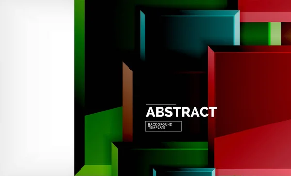 Vierkant abstracte achtergrond, glanzend geometrisch ontwerp — Stockvector