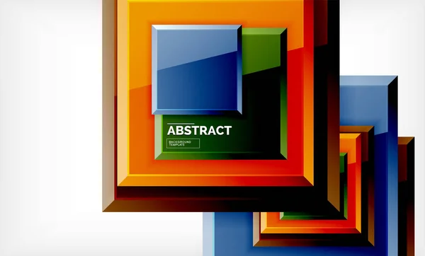Fondo abstracto geométrico, diseño cuadrado moderno — Vector de stock