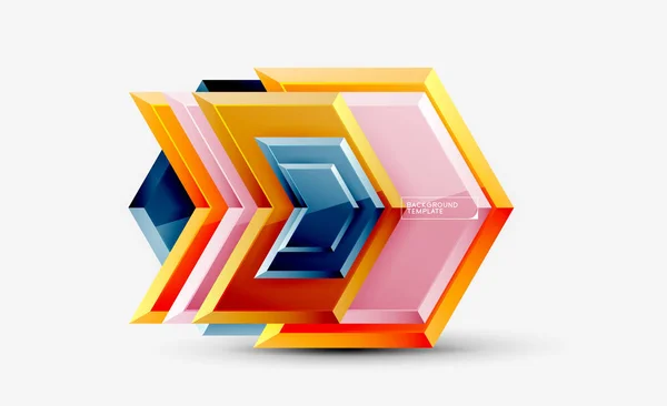 Flecha fondo abstracto geométrico, concepto de fondo de pantalla direccional — Vector de stock