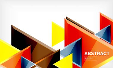 Tech futuristik geometrik 3d şekiller, minimal arka plan soyut