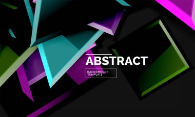 Kare ve üçgen geometrik arka plan