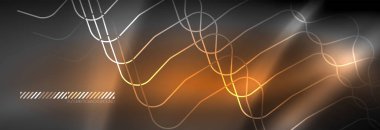 Parlak neon özet satırları, techno fütüristik şablonu