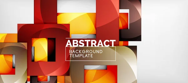 Quadratischer Hintergrund, abstrakte Quadrate auf grauer, geschäftlicher oder technografischer Vorlage — Stockvektor