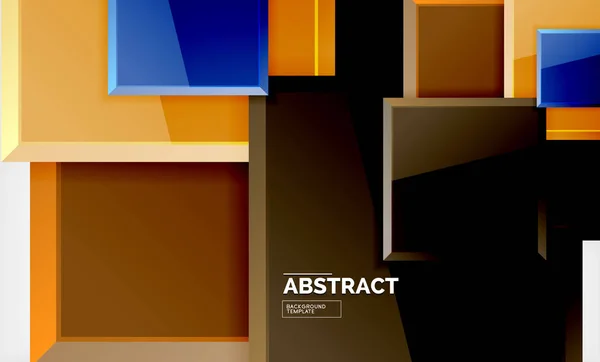 Geometrisch abstracte achtergrond, moderne vierkante ontwerp — Stockvector