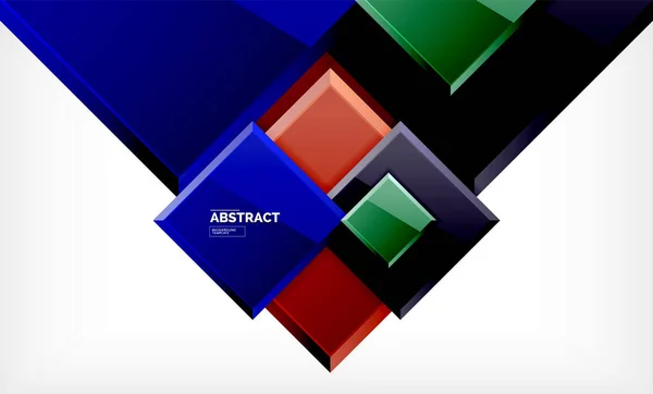 Fondo abstracto geométrico, diseño cuadrado moderno — Vector de stock