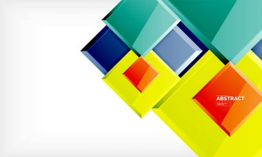 Geometrik arka plan, modern kare tasarım