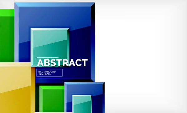 Geometrischer abstrakter Hintergrund, modernes quadratisches Design — Stockvektor