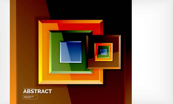 Geometrisch abstracte achtergrond, moderne vierkante ontwerp — Stockvector