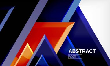 Tech futuristik geometrik 3d şekiller, minimal arka plan soyut