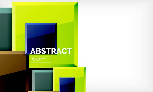 Geometrischer abstrakter Hintergrund, modernes quadratisches Design — Stockvektor