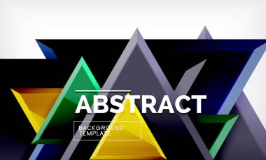 Uçan üçgen compostion geometrik arka plan