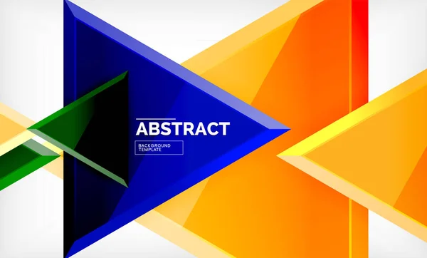 Tech futuristische geometrische 3D-vormen, minimale abstract achtergrond — Stockvector