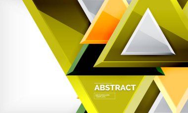 Uçan üçgen compostion geometrik arka plan