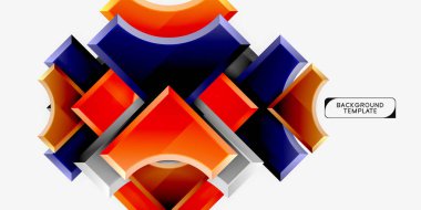 Geometrik 3D şekiller arka plan