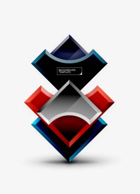 Geometrik 3D şekiller arka plan