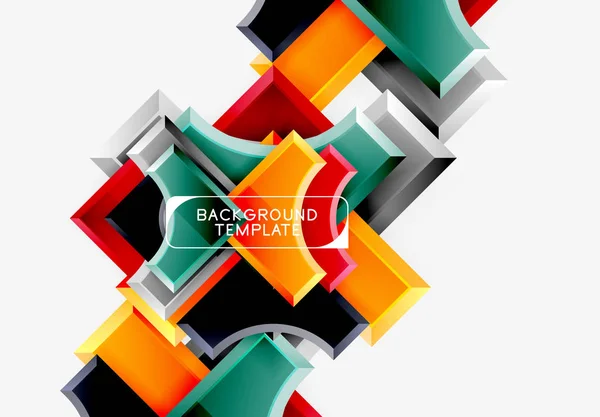 Geometric shapes abstract background — Stock Vector