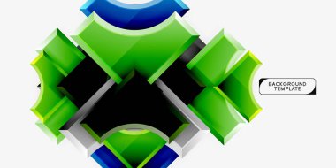 Geometrik 3D şekiller arka plan