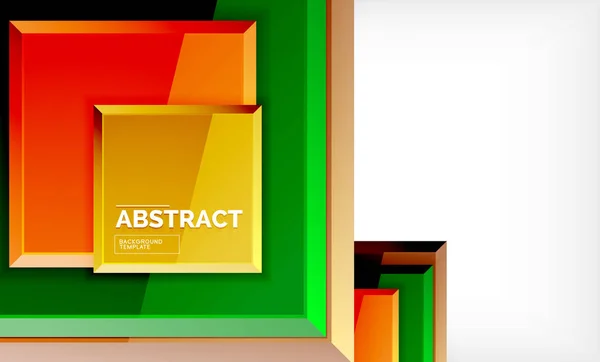 Geometrischer abstrakter Hintergrund, modernes quadratisches Design — Stockvektor