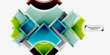 Geometrik 3D şekiller arka plan