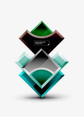 Geometrik 3D şekiller arka plan