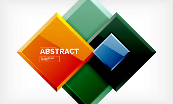 Geometrisch abstracte achtergrond, moderne vierkante ontwerp — Stockvector