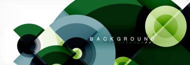 Geometrik arka plan uçan daireler