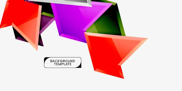 Triangular baixo poli design de fundo, triângulos multicoloridos. Vetor — Vetor de Stock