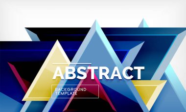 Uçan üçgen compostion geometrik arka plan