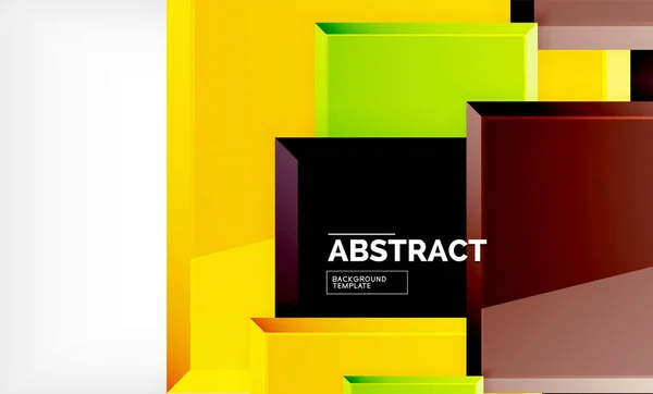 Fondo abstracto geométrico, diseño cuadrado moderno — Archivo Imágenes Vectoriales