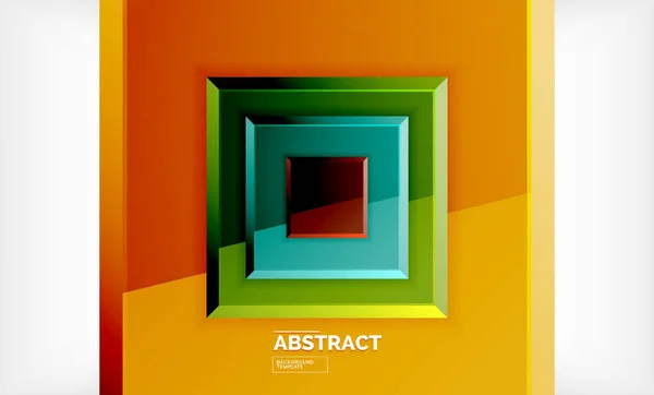 Fondo abstracto cuadrado, diseño geométrico brillante — Vector de stock