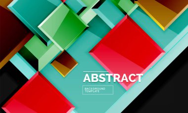 Kare ve üçgen geometrik arka plan