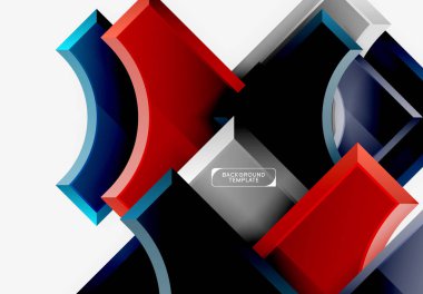 Geometrik 3D şekiller arka plan