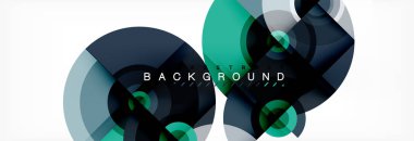 Vektör daire kompozisyon, geometrik en az tasarlamak