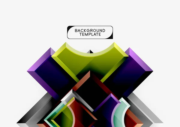 Geométrico 3d formas de fondo — Vector de stock