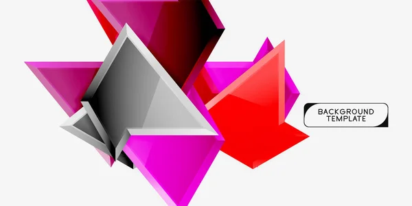 Triangular low poly background design, multicolored triangles. Vector — Stock Vector