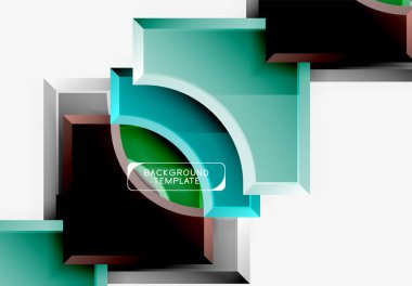 Geometrik 3D şekiller arka plan