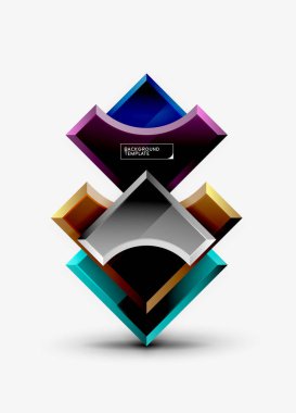 Geometrik 3D şekiller arka plan