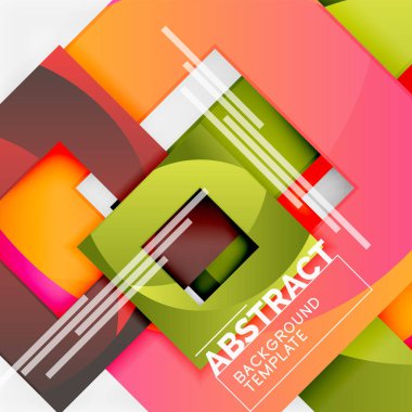 Arka plan soyut kareler, geometrik en az şablonu