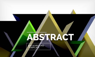 Tech futuristik geometrik 3d şekiller, minimal arka plan soyut