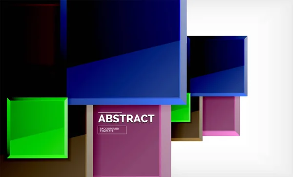 Geometrisch abstracte achtergrond, moderne vierkante ontwerp — Stockvector