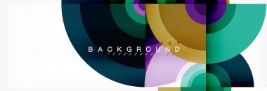 Modern tasarım, kapak, şablon, broşür, el ilanı için üçgen şekiller ile arka plan daire.