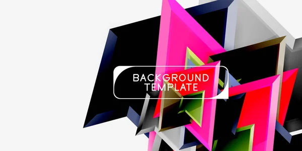 Triangular low poly background design, multicolored triangles. Vector — Stock Vector