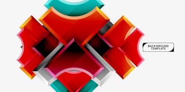 Geometrik 3D şekiller arka plan