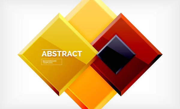 Geometrisch abstracte achtergrond, moderne vierkante ontwerp — Stockvector
