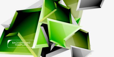 Üçgen düşük Poly arka plan tasarımı, çok renkli üçgenler. Vektör