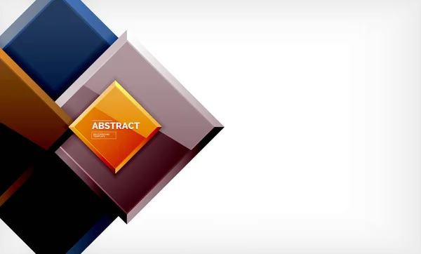 Квадратний абстрактний фон, глянсовий геометричний дизайн — стоковий вектор